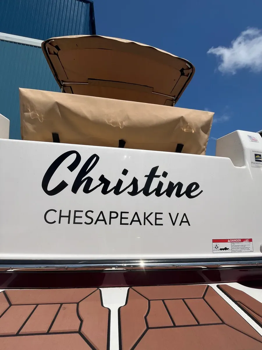 Christine boat name with Chesapeake VA hailing port